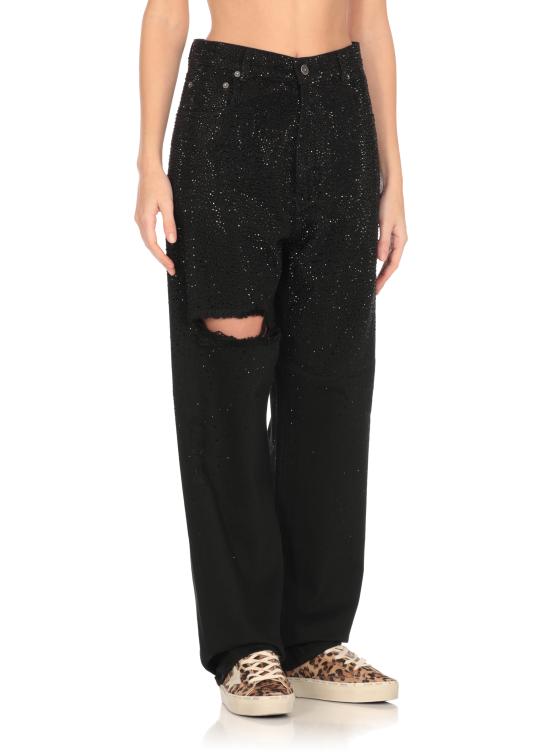 25SS 골든구스 스트레이트 팬츠 GWP00844 P001475 90100 GOLDEN Black - GOLDEN GOOSE