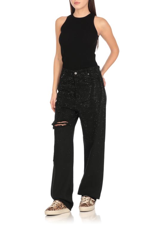 25SS 골든구스 스트레이트 팬츠 GWP00844 P001475 90100 GOLDEN Black - GOLDEN GOOSE