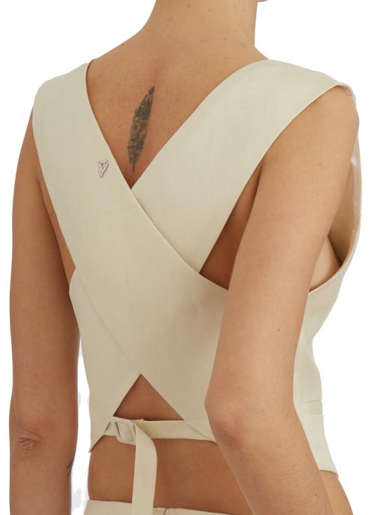 25SS 돈답 베스트 LDJ676IF0041DXXXDDS25004 Beige - DONDUP