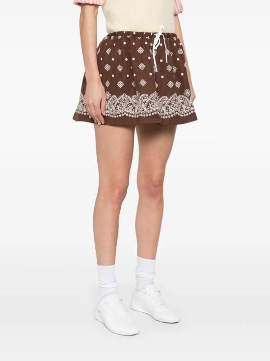 25SS 미우미우 숏 스커트 MG2404 16Z5F0324 Brown - MIU MIU