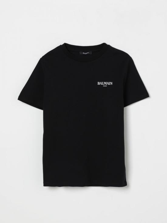 25FW [키즈] 발망 티셔츠 BW8P11Z0116 930BC Black