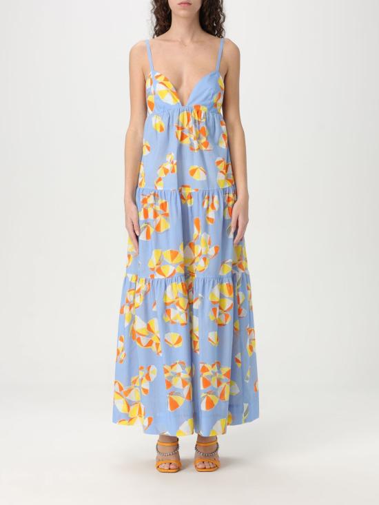 25FW 모스키노 롱 원피스 04293734 1303 Gnawed Blue