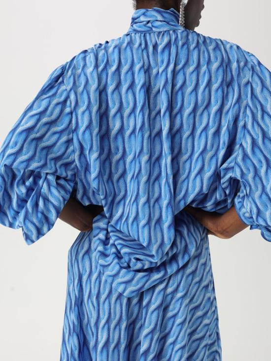 25SS 발렌시아가 롱 원피스 814150TRLB4 4011 Gnawed Blue - BALENCIAGA