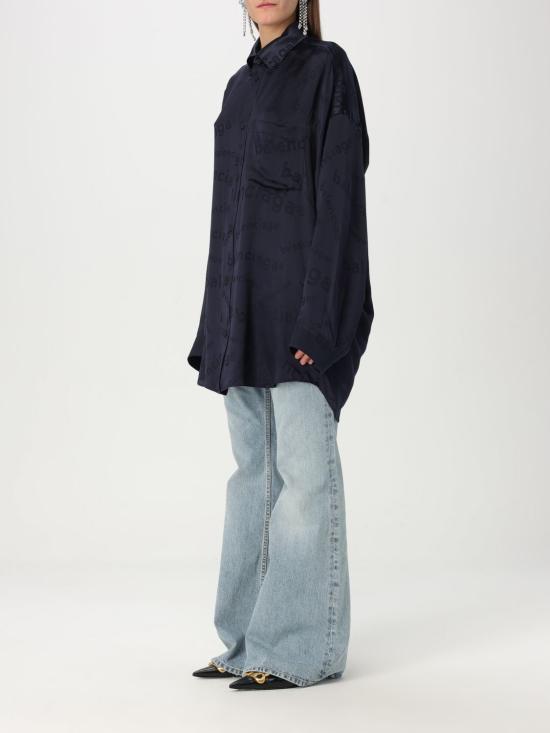 25SS 발렌시아가 블라우스 773300 TRN04 1083 Blue - BALENCIAGA