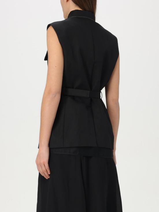 25SS 브루넬로 쿠치넬리 베스트 MH5447344 C101 Black - BRUNELLO CUCINELLI