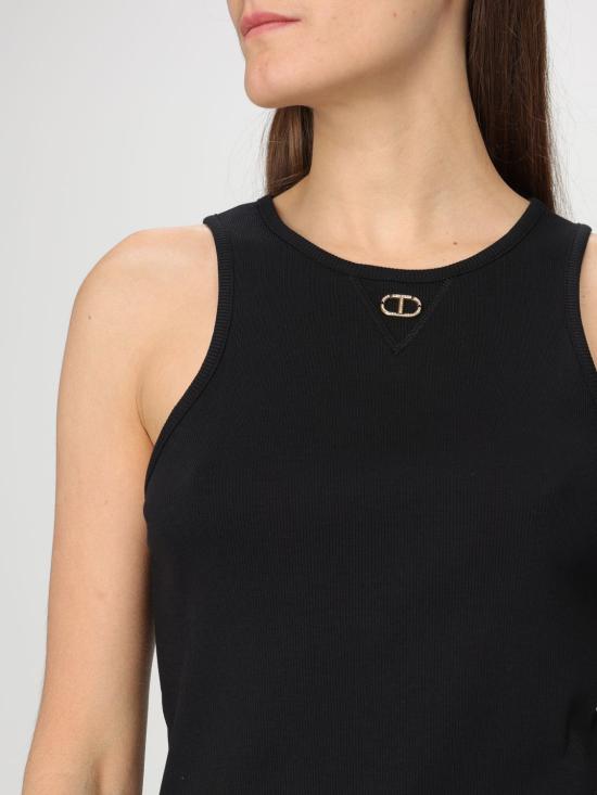 25FW 트윈셋 민소매 티셔츠 251TP2550 00006 Black - TWINSET