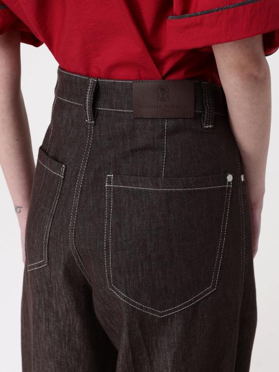 25SS 브루넬로 쿠치넬리 데님 팬츠 MB125P5658 C003 Brown - BRUNELLO CUCINELLI