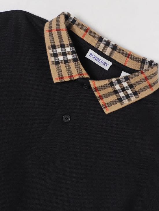 25FW [키즈] 버버리 폴로 셔츠 8105570 Black - BURBERRY