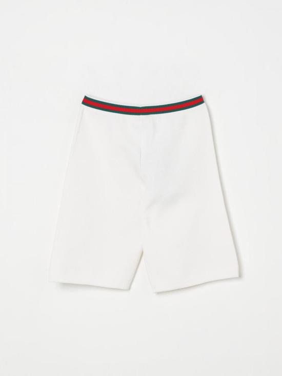 25FW [키즈] 구찌 쇼츠/버뮤다 809676XKEIS 9060 White - GUCCI