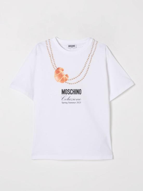 25FW [키즈] 모스키노 티셔츠 HIM060LAA02 10101 White