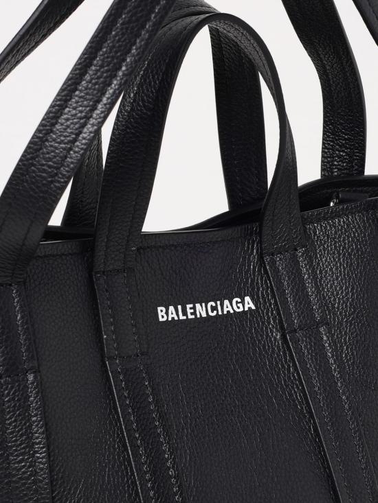 25SS 발렌시아가 그레인드 카프스킨 에브리데이 XS 노스 사우스 숄더 토트백 672793 15YUN 1090 Black - BALENCIAGA