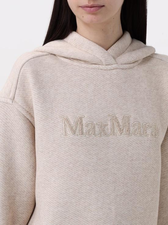 25FW 막스마라 GARY 가리 로고 자수 후드 티셔츠 2511921018600 002 White 1 - MAX MARA