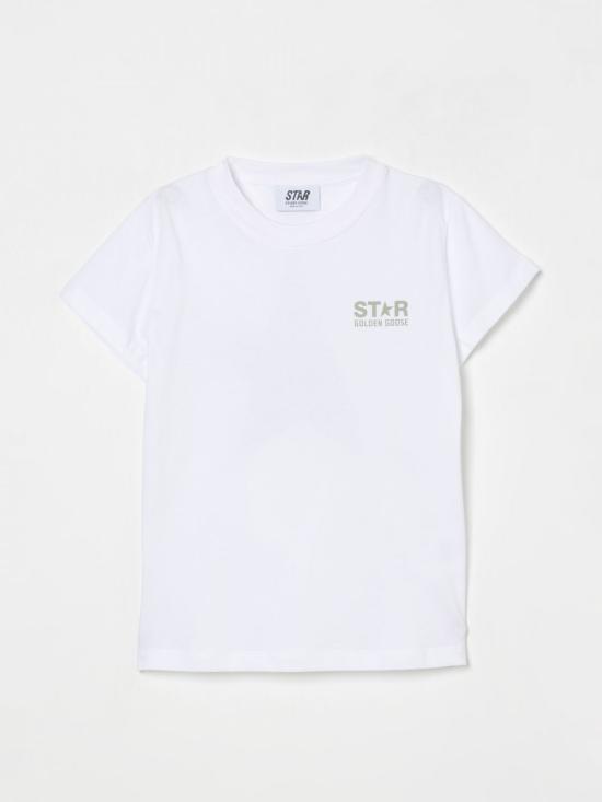 25FW [키즈] 골든구스 티셔츠 GKP01273P00172612196 White