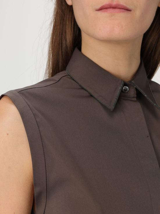 25FW 브루넬로 쿠치넬리 블라우스 M0091MA616 C8705 Brown - BRUNELLO CUCINELLI