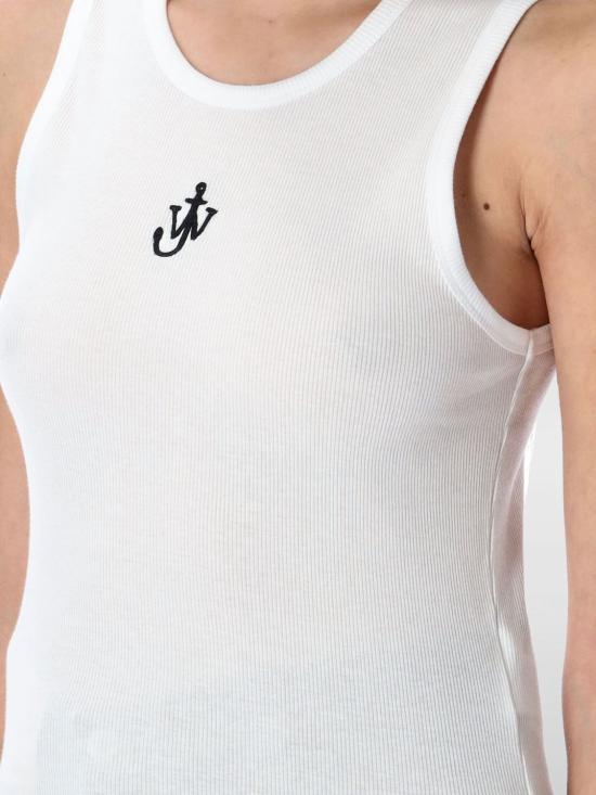 25FW JW앤더슨 민소매 티셔츠 JO0248PG1717 001 White - JW ANDERSON