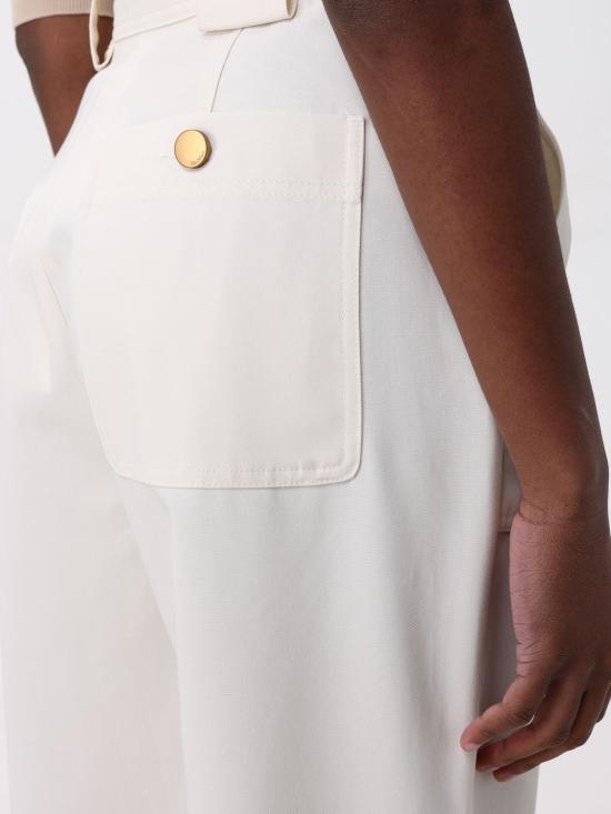 25FW 막스마라 스트레이트 팬츠 2511131061600 001 White - MAX MARA