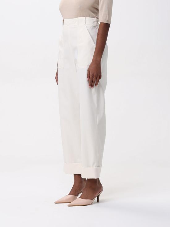 25FW 막스마라 스트레이트 팬츠 2511131061600 001 White - MAX MARA