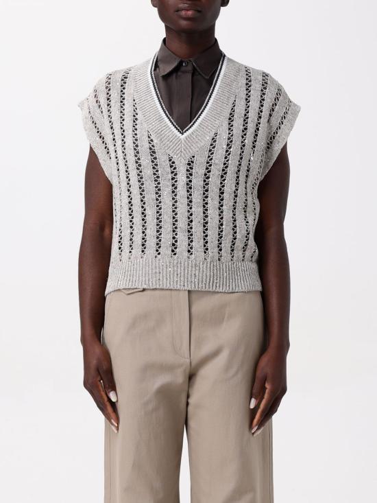 25SS 브루넬로 쿠치넬리 베스트 MCO559412 CJK08 Yellow Cream