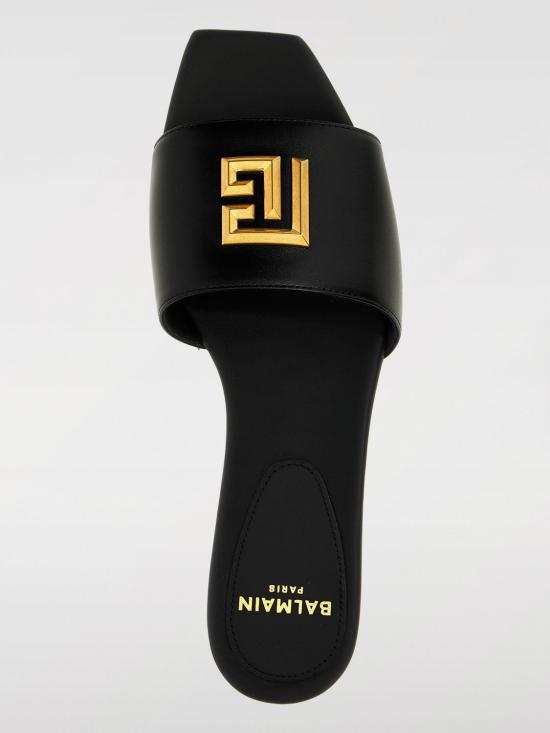 25SS 발망 뮬/슬리퍼 DN1UP966LVIT 0PA Black - BALMAIN