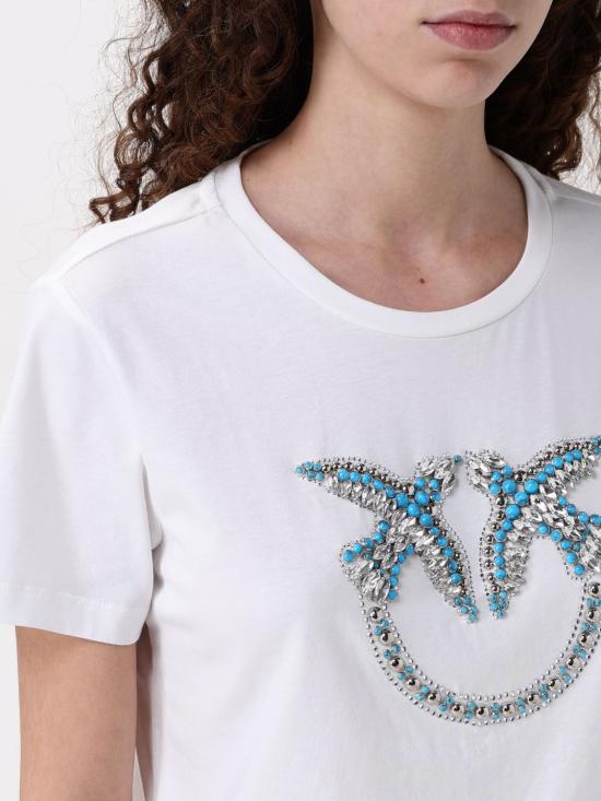 25FW 핑코 반팔 티셔츠 100535A2G7 Z05 White - PINKO