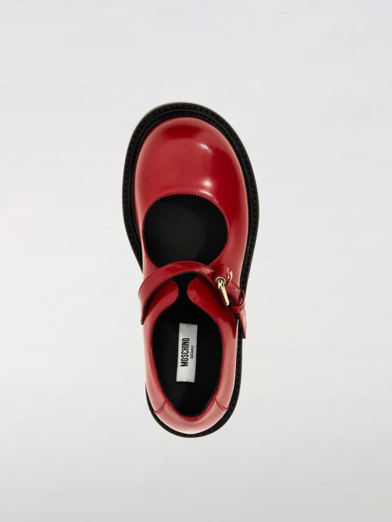 25SS 모스키노 플랫 슈즈 A10704C1MMJ0 500 Red - MOSCHINO