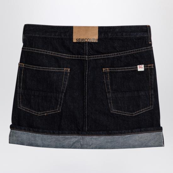  세미쿠튀르 숏 스커트 Y4WY11CO Blue - SEMI-COUTURE