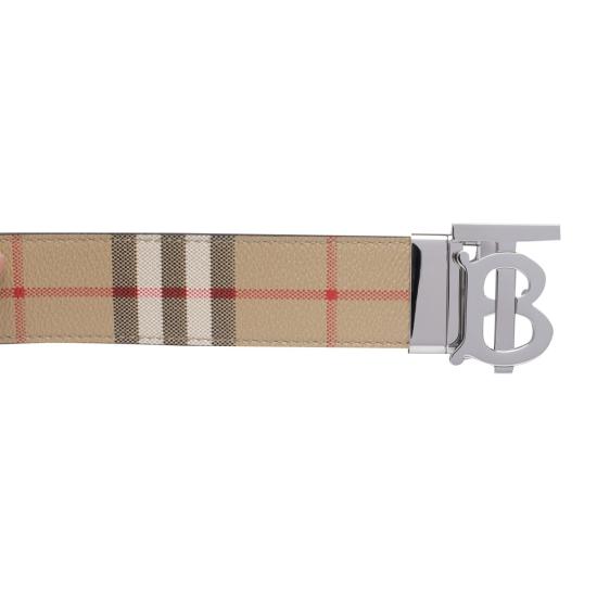 26SS 버버리 리버시블 체크 TB 벨트 8069853A7026 Beige - BURBERRY