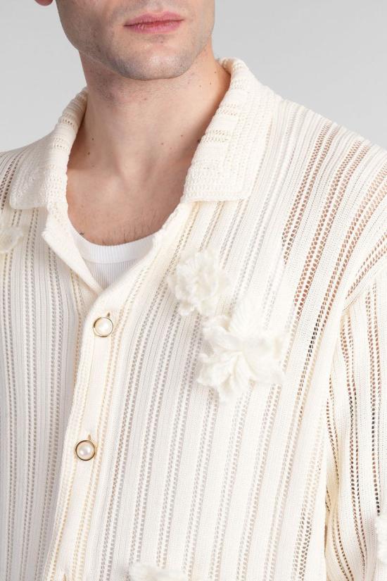 25SS 카사블랑카 긴팔 셔츠 412922 MS25 KW 900 Beige - CASABLANCA