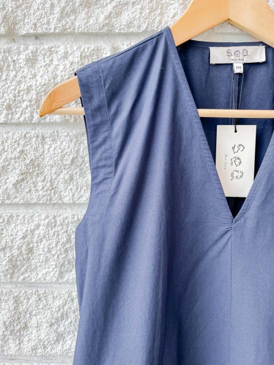  씨뉴욕 원피스 Sea Ny Emmet 팝린 버블 탱크 드레스 네이비 - SEA NY