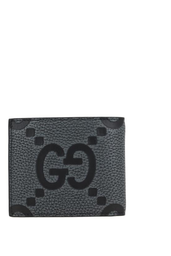 25FW 구찌 점보 GG 명함지갑 739475AAECE1046 DARK GREY BLACK DOM - GUCCI