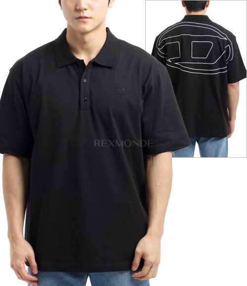  디젤 폴로 티셔츠 A10763 0HGAM 9XX BLACK DOM