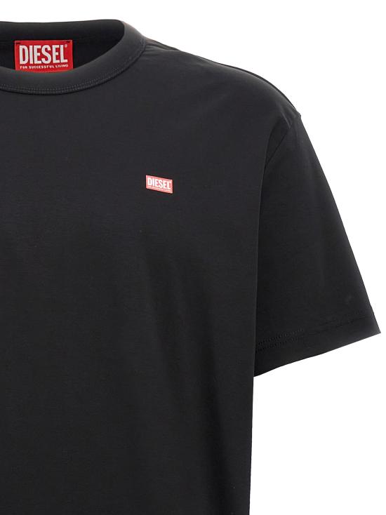 25SS 디젤 반팔 티셔츠 A148190SKAF9XX BLACK DOM - DIESEL