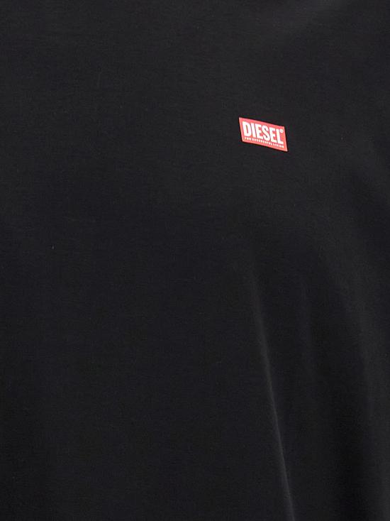 25SS 디젤 반팔 티셔츠 A148190SKAF9XX BLACK DOM - DIESEL