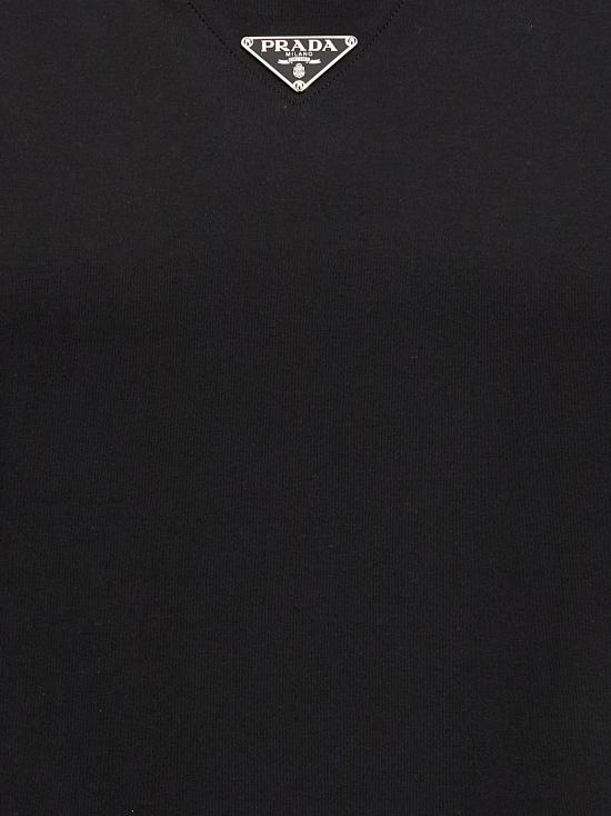 25FW 프라다 반팔 티셔츠 UJN861S232240F0002 BLACK DOM - PRADA