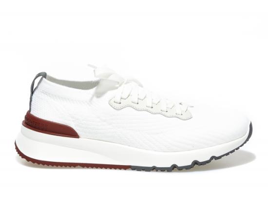 25FW 브루넬로 쿠치넬리 화이트 니트 런닝 MZUPMBO252CJ987 DOM