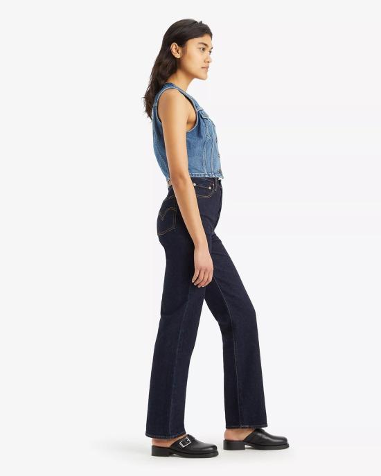  리바이스 데님 팬츠 Levi's Ribcage 풀 렝스 진 Small Course Blue - LEVI'S