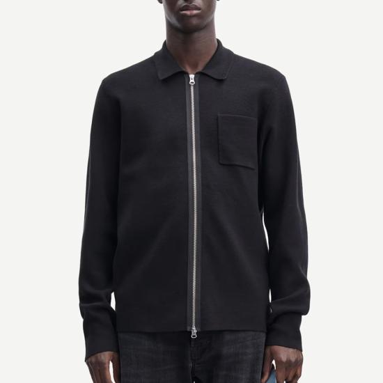  삼소앤삼소 집업 니트 Samsøe Samsøe Guna X 지퍼 카디건 블랙