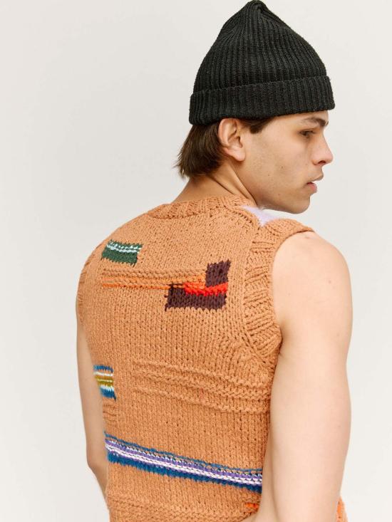  마틴로즈 베스트 마틴 로즈 핸드 니트 지퍼 조끼 - MARTINE ROSE