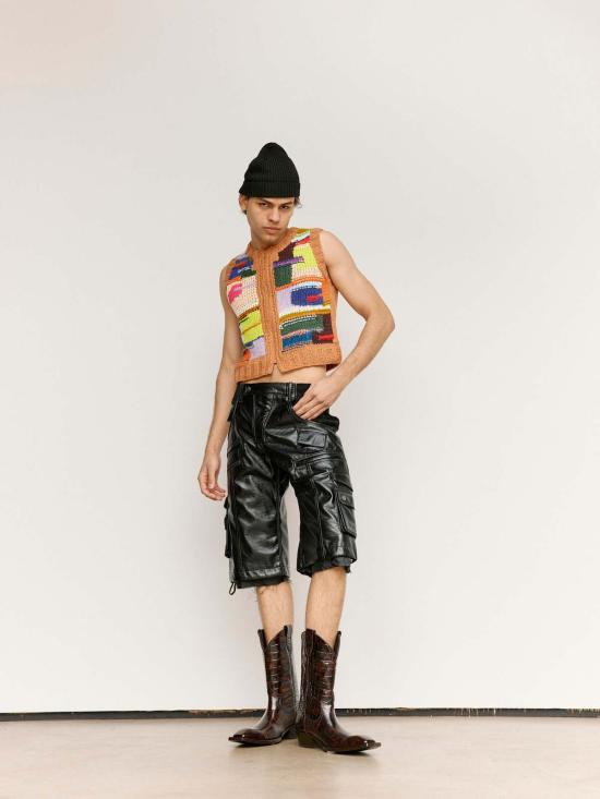  마틴로즈 베스트 마틴 로즈 핸드 니트 지퍼 조끼 - MARTINE ROSE