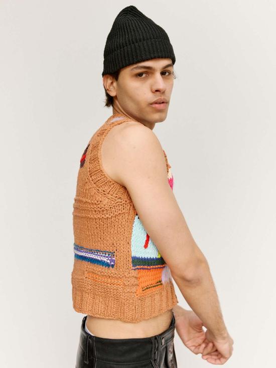  마틴로즈 베스트 마틴 로즈 핸드 니트 지퍼 조끼 - MARTINE ROSE