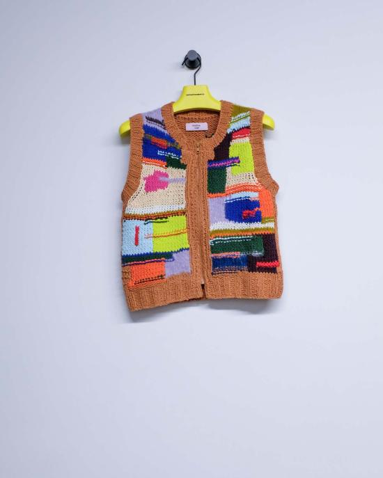  마틴로즈 베스트 마틴 로즈 핸드 니트 지퍼 조끼 - MARTINE ROSE