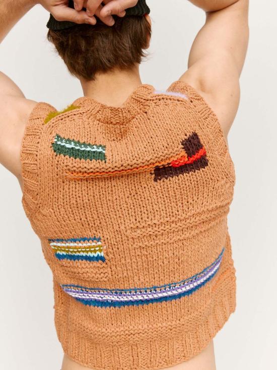  마틴로즈 베스트 마틴 로즈 핸드 니트 지퍼 조끼 - MARTINE ROSE