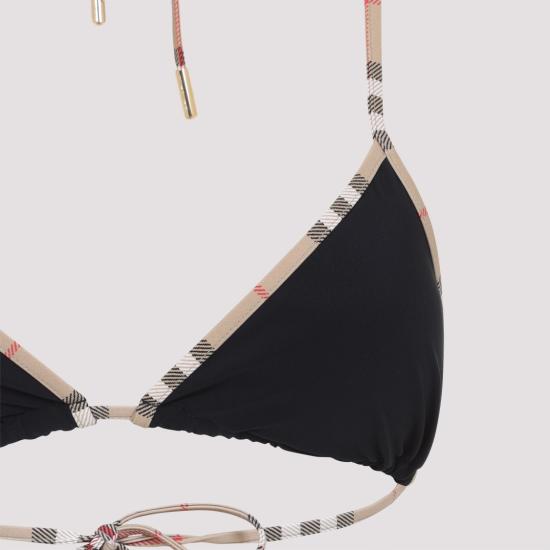 26SS 버버리 마타 빈티지 체크 트라이앵글 비키니 8070463 Black - BURBERRY
