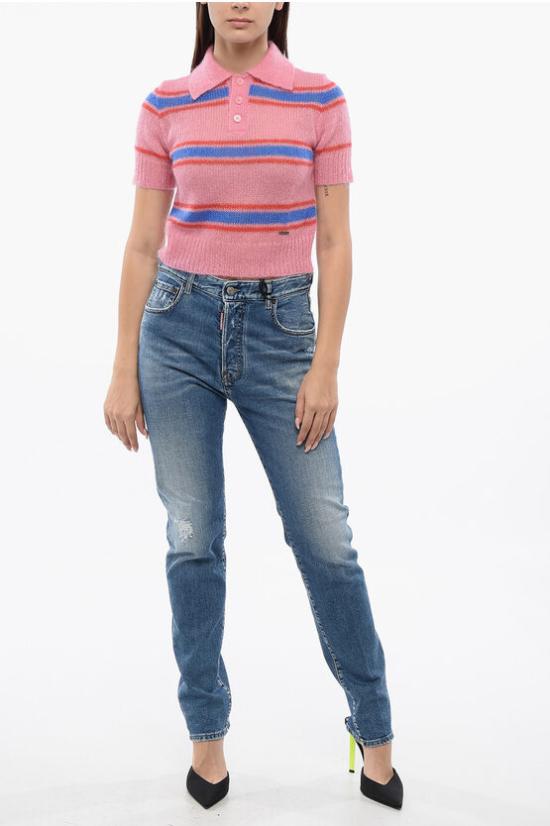  디스퀘어드2 폴로 티셔츠 S75HA1240 S18458 961 Pink - DSQUARED2