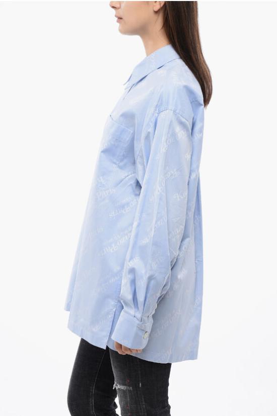  겐조 바이 베르디 오버사이즈 셔츠  FE55CH5079JM 64 Light blue - KENZO