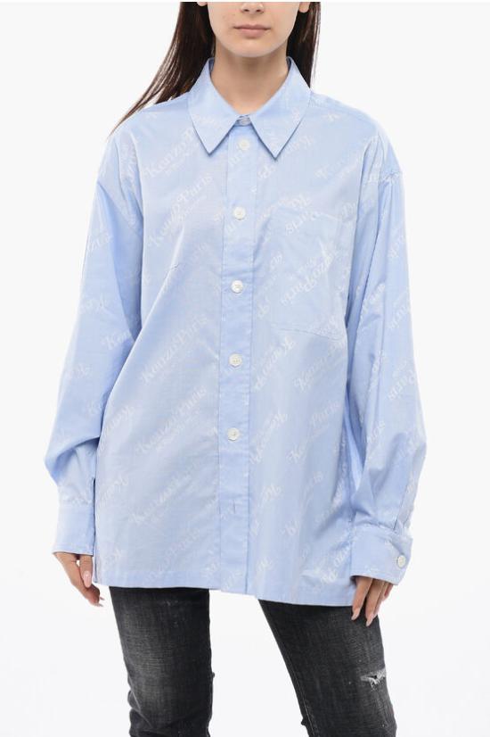  겐조 바이 베르디 오버사이즈 셔츠  FE55CH5079JM 64 Light blue