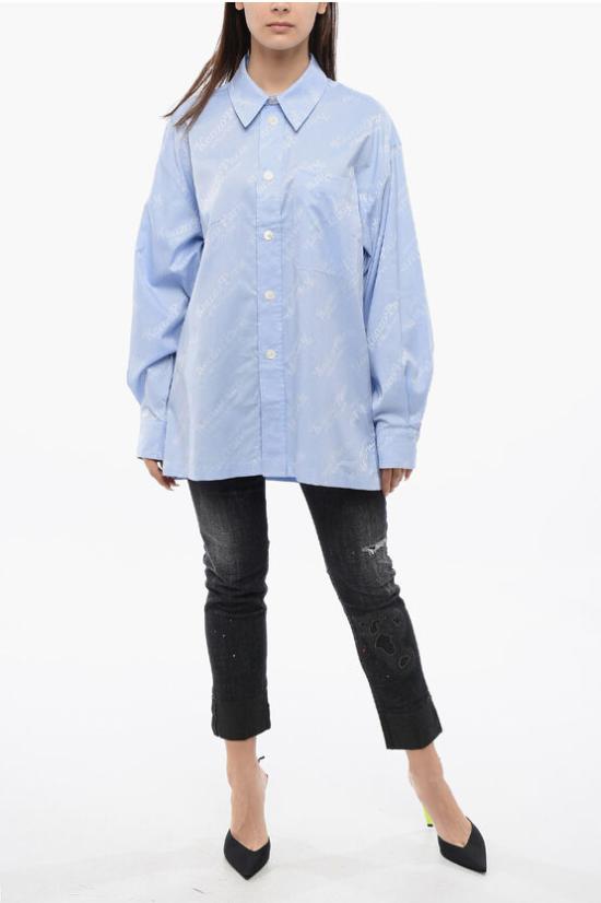  겐조 바이 베르디 오버사이즈 셔츠  FE55CH5079JM 64 Light blue - KENZO
