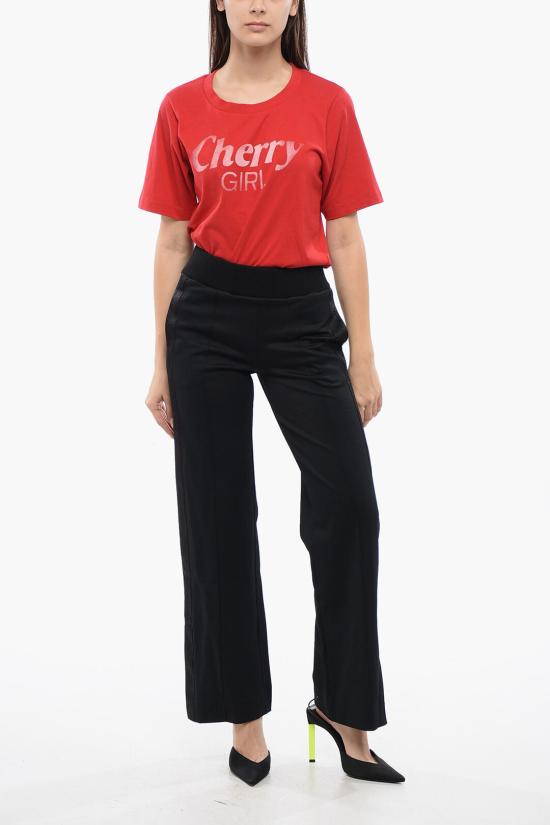  오프화이트 스트레이트 팬츠 OWVI021S24JER0011010 Black - OFF WHITE