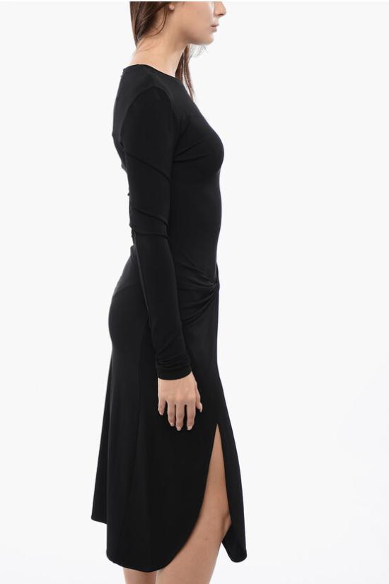  오프화이트 미디 원피스 OWDB521S24FAB0011010 Black - OFF WHITE