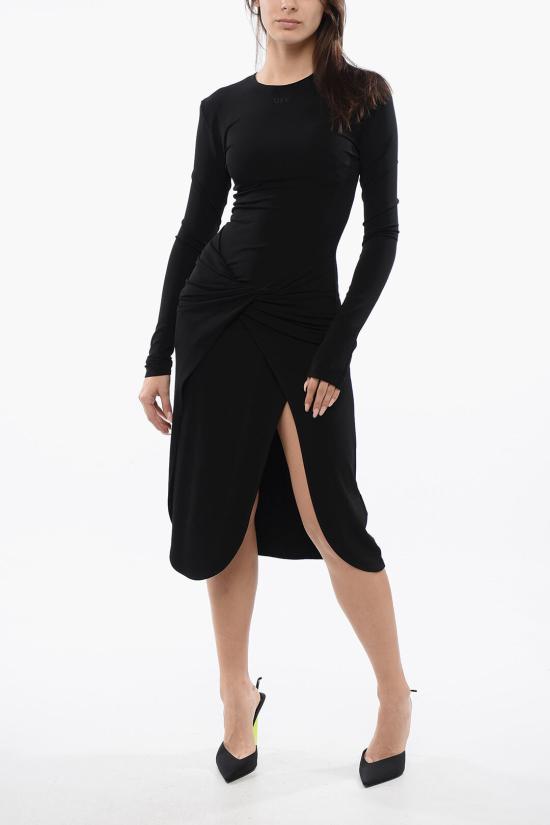  오프화이트 미디 원피스 OWDB521S24FAB0011010 Black